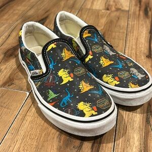 Vans dinosaur youth 3 slip on sneaker